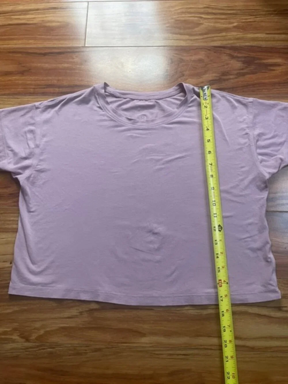 Lululemon Women's Crew Neck Cates Cropped Tee Top, Purple, 19